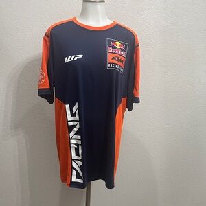 Red Bull Racing Men's Short Sleeve Tee - Navy and Orange